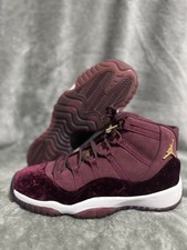 Air Jordan 11 Retro GG Heiress Velvet Maroon Sz 8Y Women's 8 852625-650