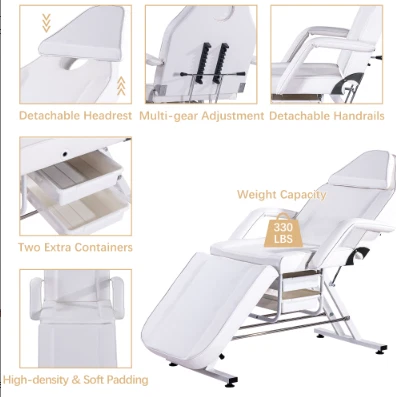 Silla de tatuaje de salón de masaje de metal Foto 4 de 4