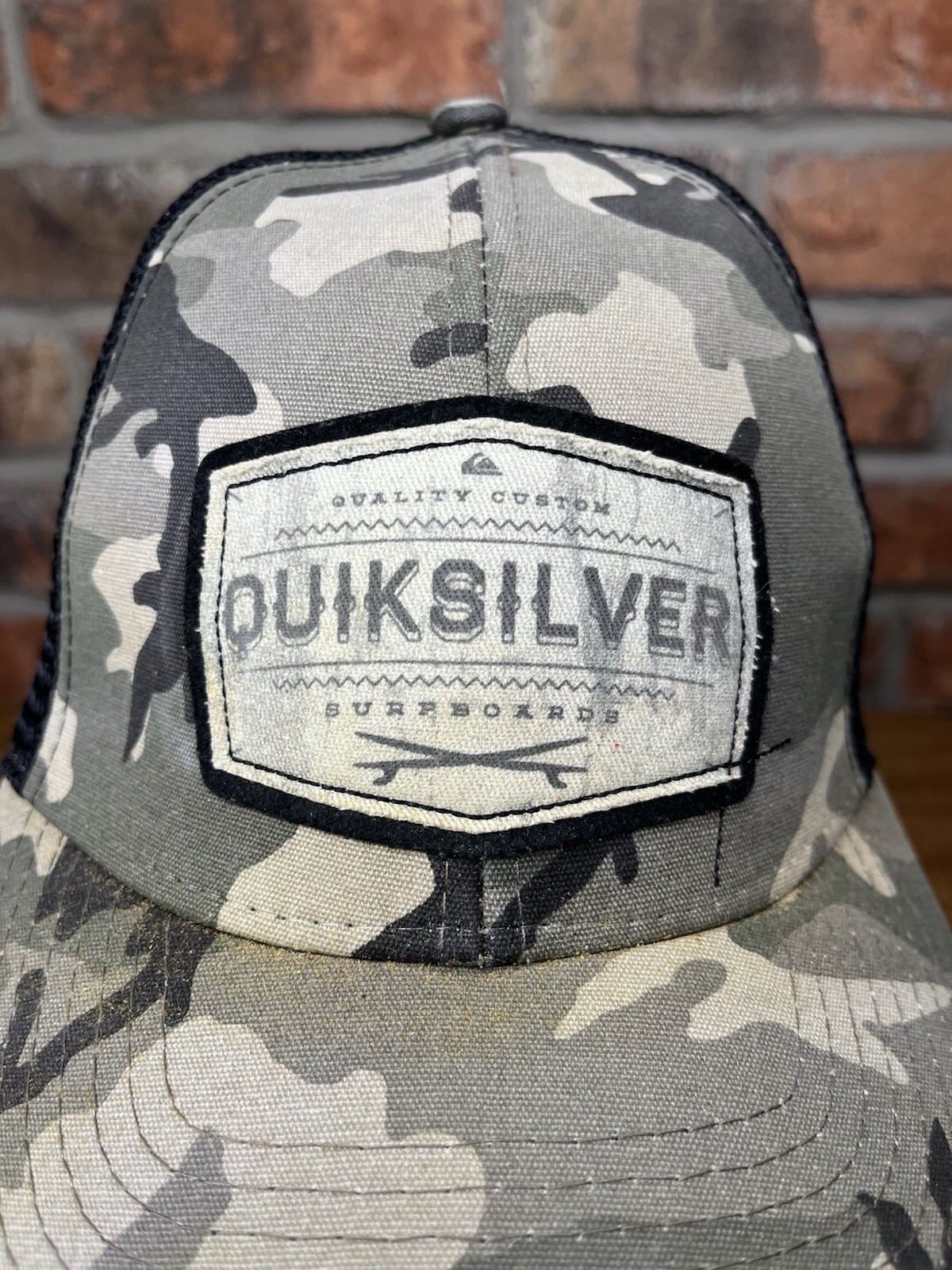 Quicksilver Surfboards Patch Logo Black Gray Camo… - image 5