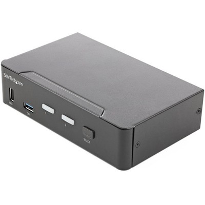 STARTECH.COM 2 Port HDMI KVM Switch - Einzelmonitor 4K 60Hz Ultra HD HDR - Deskt
