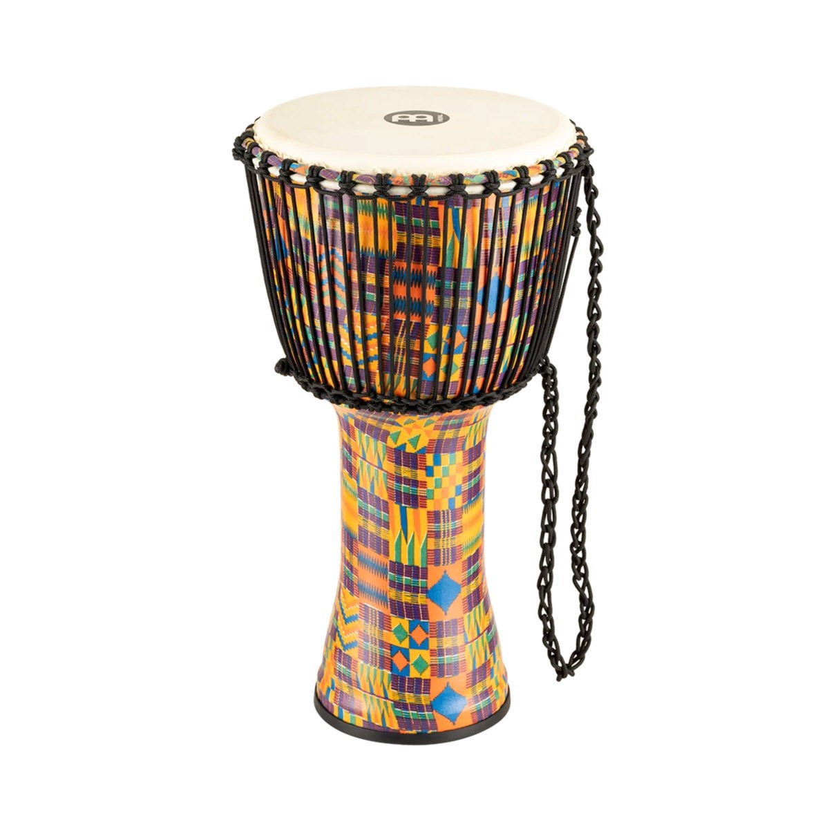 MEINL PADJ2-L-G Rope Tuned Travel Series 12 Inch Djembe, Kenyan Quilt (NEW)