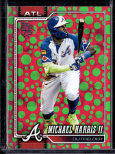 2026 Topps Series 1 #310 Michael Harris II Holiday Pink Green Polka Dots
