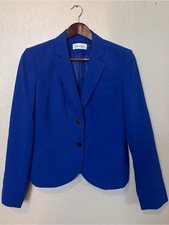 Calvin Klein Two-Button Blazer Women s Size 8 Cobalt Blue