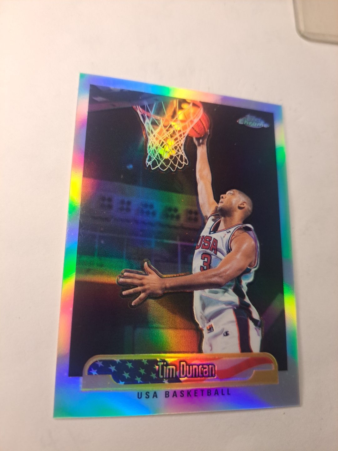 1999-00 Topps Chrome Team USA Tim Duncan #254 Refractor Parallel HOF