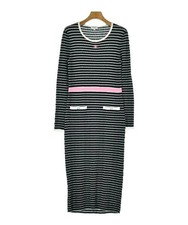 Chanel Womens Dress Navy White Pink Border