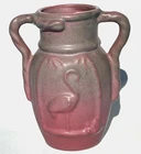 Niloak Flamingo Vase Ombre Glaze Plum Mulberry Vintage 1930s