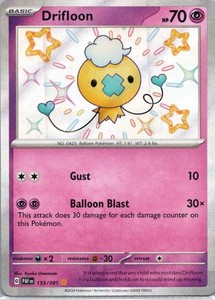 Drifloon 155/091 Shiny Rare Paldean Fates