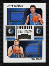 2018 Panini Contenders Rookie Ticket Dual Swatches Jalen Brunson Luka Doncic hn4