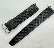 Vintage 16mm Tropic Men's Wristwatch Band Two Piece Rubber Swiss Original
