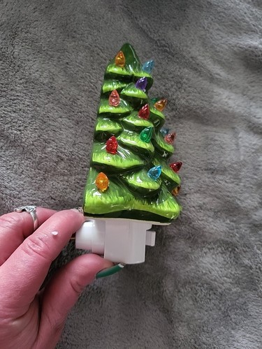 Weihnachtsbaum Nachtlicht - Stecker in Keramik NEU IM KARTON - Bild 6 von 6