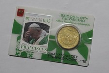 🧭 🇻🇦 VATICAN 50 EURO CENTS 2016 COIN CARD NR. 10 GREEN B89 CP16