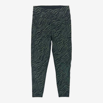 Sweaty Betty Zero Gravity 7/8 Running Tight Size S Green Zebra Print Activewear