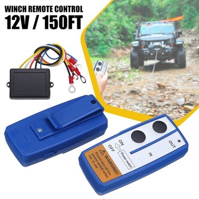 Wireless Winch Remote Control Receiver 150ft Twin Switch Handset Easy Ins H