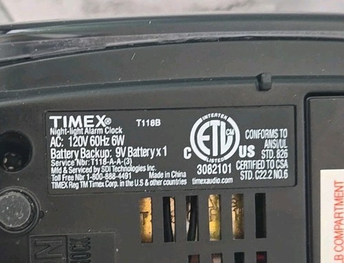 Timex Dual Alarm Clock T118B - Picture 7 of 7