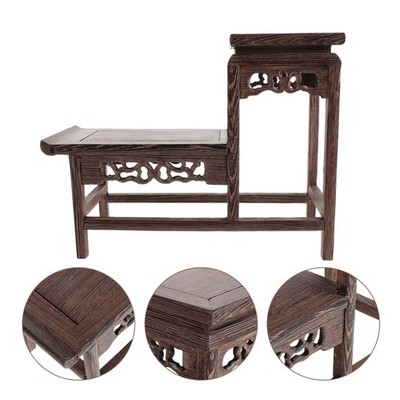 Plant Stand 2 Tier: Wooden Indoor Plant Stand - Wooden Pedestal Shelf - Sturdy