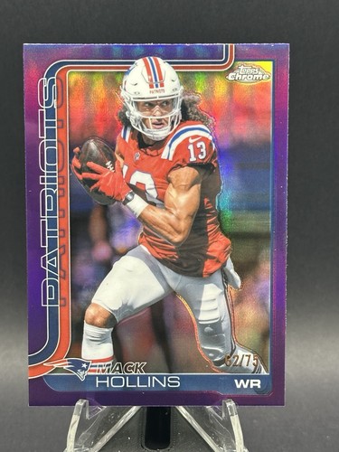 2025 Topps Chrome - Mack Hollins #206 Purple Refractor /75 Patriots
