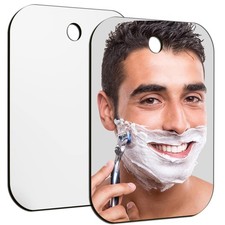 Shower Mirror Fogless for Shaving, Larger 10.7 x 8 10.7"L x 8"W, Silver
