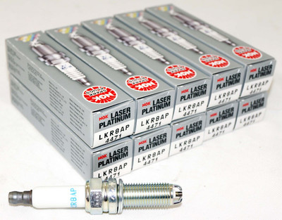 10pc Genuine NGK 4471 Spark Plug LKR8AP For BMW E60 E63 E64 E90 E92 E93 M3 M5 M6