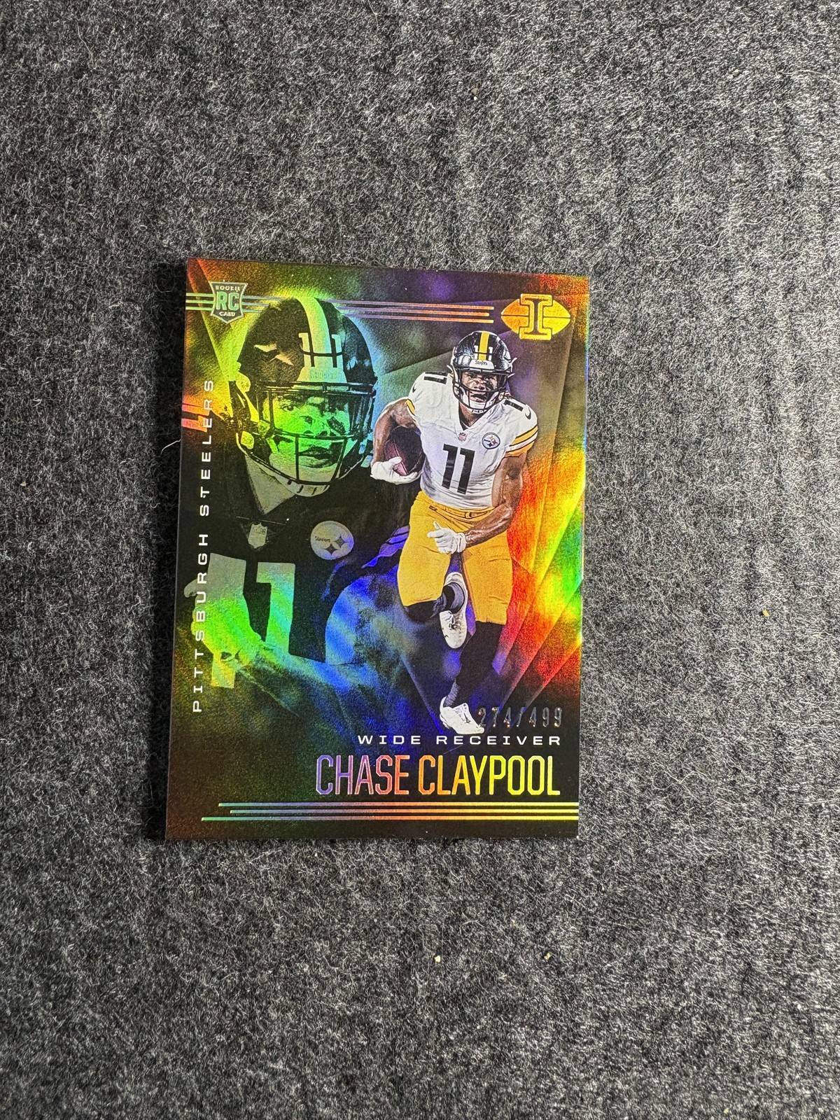 2020 Panini Illusions #31 Chase Claypool Trophy Collection Bronze #/499