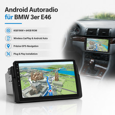 Autoradio 6+64GB 320i AHD Navi FM f�r BMW 3er E46 98-06 Touring GPS CarPlay