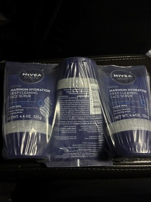  3x NIVEA MEN Maximum Hydration Deep Cleaning Face Scrub with Aloe Vera, 4.4 Oz