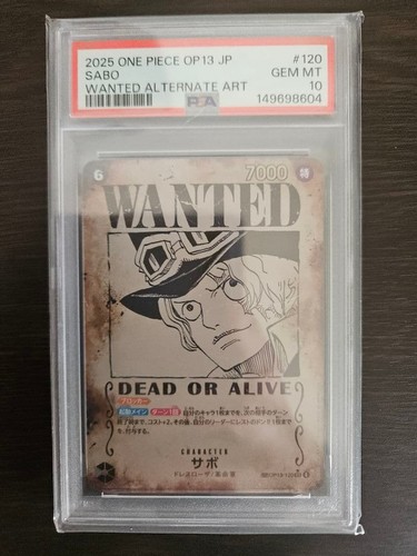 Sabo (Wanted Poster) graded PSA 10 for sale on eBay