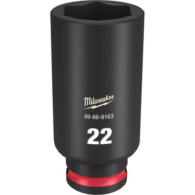 Milwaukee 49-66-6163 SHOCKWAVE Impact Duty   3/8''Drive 22MM Deep 6 Point Socket