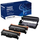 Brother TN660/DR630 Compatible Toner & Drum 3-Pack Black