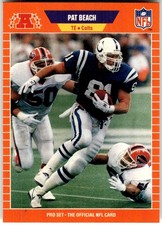 1989 Pro Set #160 Pat Beach Indianapolis Colts NFL Football