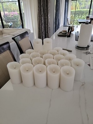 Luminara Big Lot 20 Plus 2 Taller Wedding Church Holiday Work Great White Remote