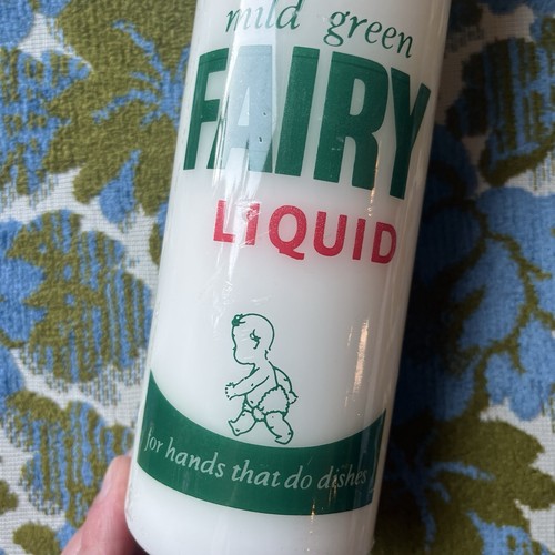 Vintage P&G Mild Green Fairy Liquid CANDLE England Retro Ad Merch NOS HTF - Picture 3 of 10