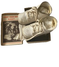 Vintage White Self Starters Baby/crib Shoes with original Box Paperwork.