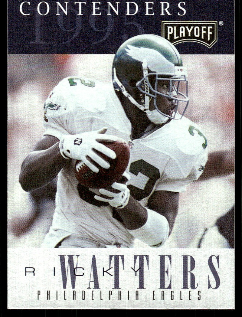 Ricky Watters 1995 Playoff Contenders #50 Eagles NFL READ FREE SHIP AutographDen