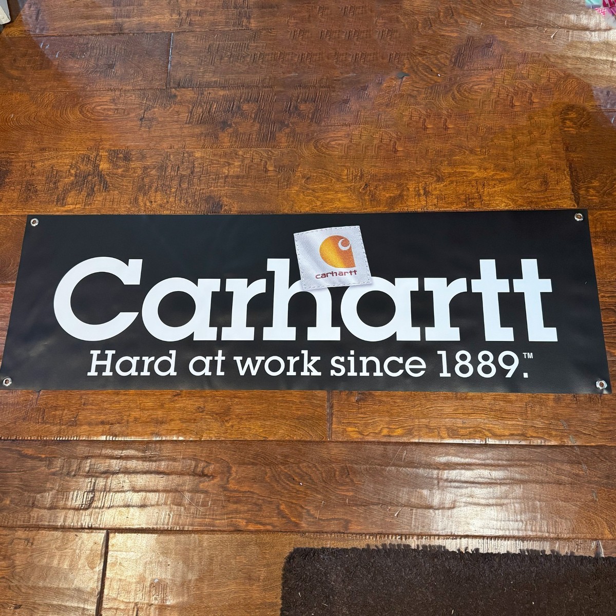 Carhartt Banner 4FT – “Hard at Work Since 1889” Vinyl Sign