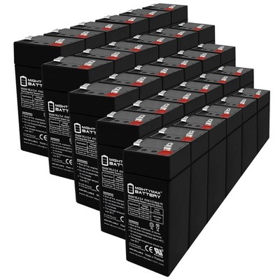 Mighty Max 4 Volt 4.5AH F1 SLA Battery Compatible With Fi-Shock ESP2M - 30 Pack