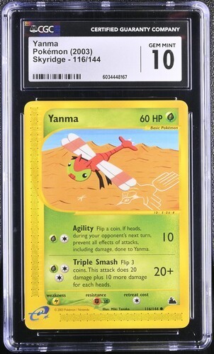 CGC 10 GEM MINT Yanma 116/144 Pokemon 2003 Skyridge Pop 22