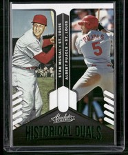 2022 Panini Absolute #HD-SA Albert Pujols Stan Musial Historical Duals Green