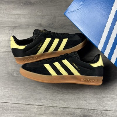 Adidas Gazelle Hallenschuhe ''Black/Almost Yellow/Gum'' - Größe UK 6,5 / EU 40