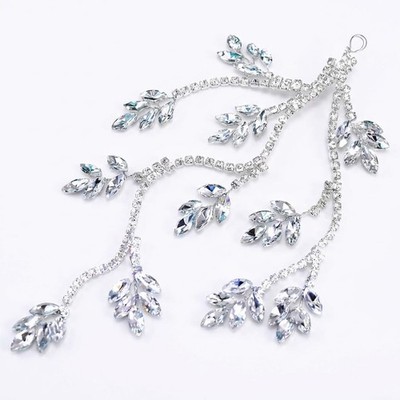 Rhinestones Wedding Headband Crystal Bridal Headpiece HP798 Silver One Size