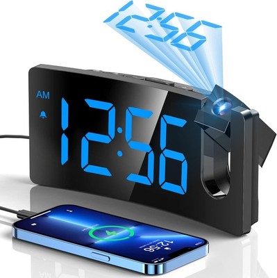 GOLOZA wecker mit Projektion, Wecker Digital 180° drehbarem Projektor, 3-stufige