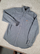 VTG Carhartt Heavy Chamois Style Flannel Work Shirt Rugged Outdoor Workwear Sz M