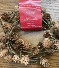 NEW Ashland Christmas 5 foot Pine Cone Coiled Garland 12 available