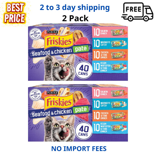 Friskies® Seafood & Chicken Pate Adult Cat Wet Food - Variety Pack, 5.5 Oz, 80Ct