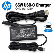 OEM HP 65W USB-C Type-C AC Charger EliteBook X360 G2 G3 G4 L65505-002 L67440-001