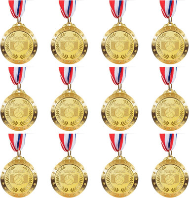 12 Pack Gold Award Medals for Kid S Sports Volleyball Games, Adult Volleyball Me