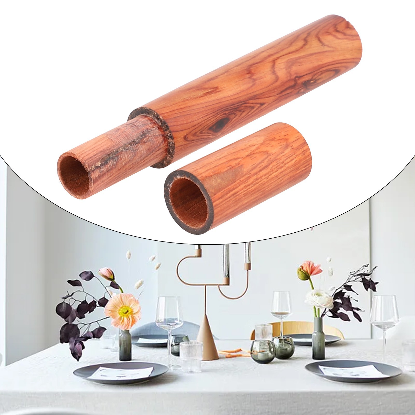 Vintage Wooden Hollow Incense-Stick Holder Joss-Box Incense Burner Ash Catcher