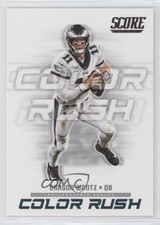 2018 Score Color Rush Carson Wentz #6 0c4