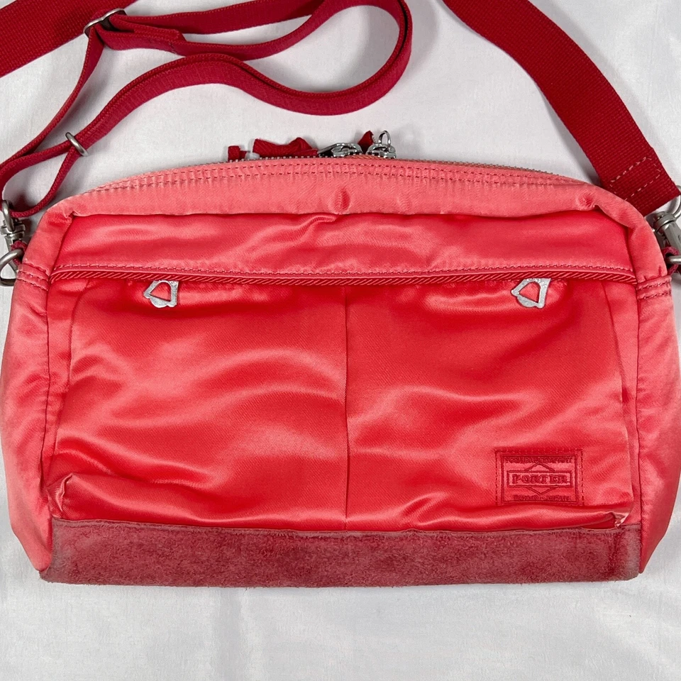 Bolso de Hombro Yoshida Porter FADE 188-02043 Rojo Buen Estado Nylon Unisex Foto 4 de 4