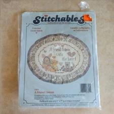 Vintage Dimensions Cross Stitch Kit A Friend Listens #7851 Stitchables 