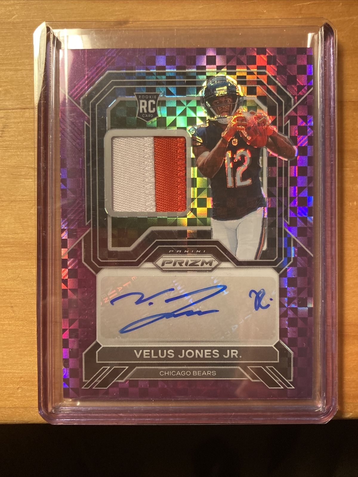 2022 Panini Prizm Velus Jones Jr Rookie Purple Power RPA 27/49 SSP RPA-VJ Bears